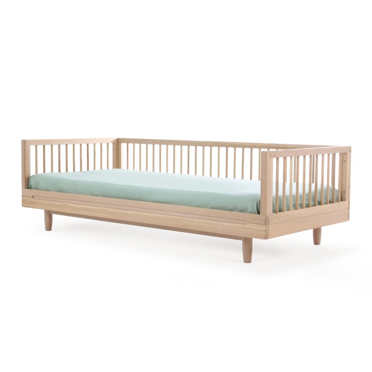 Nobodinoz Sofa Kit für PURE Jugendbett in Natur - schräge Ansicht