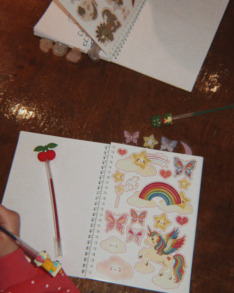 Konges Sløjd Stationery Set for Kids – Notebook, Stickers & Gel Pens