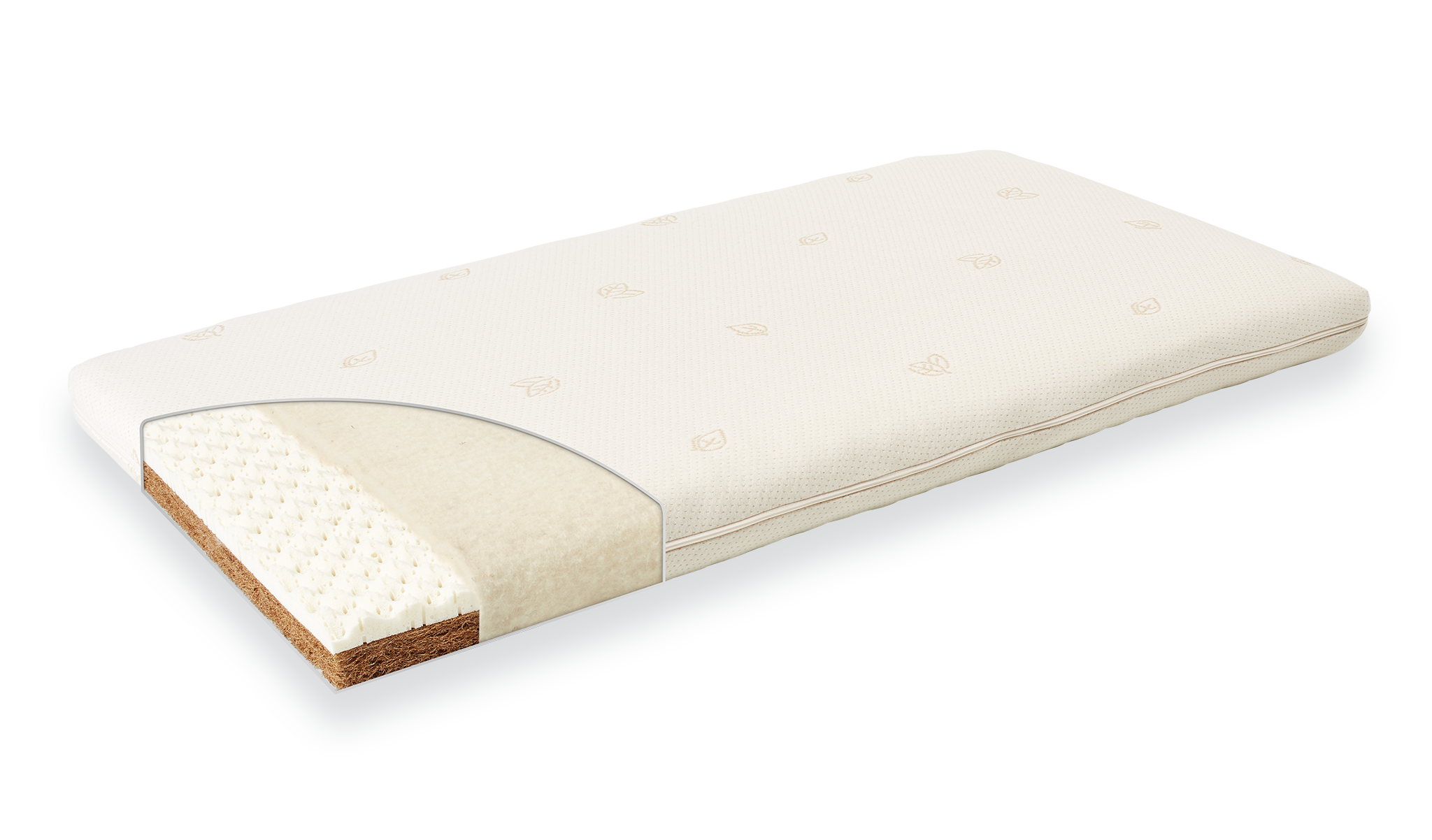 Träumeland Naturglück Matratze, Beige - schräge Ansicht