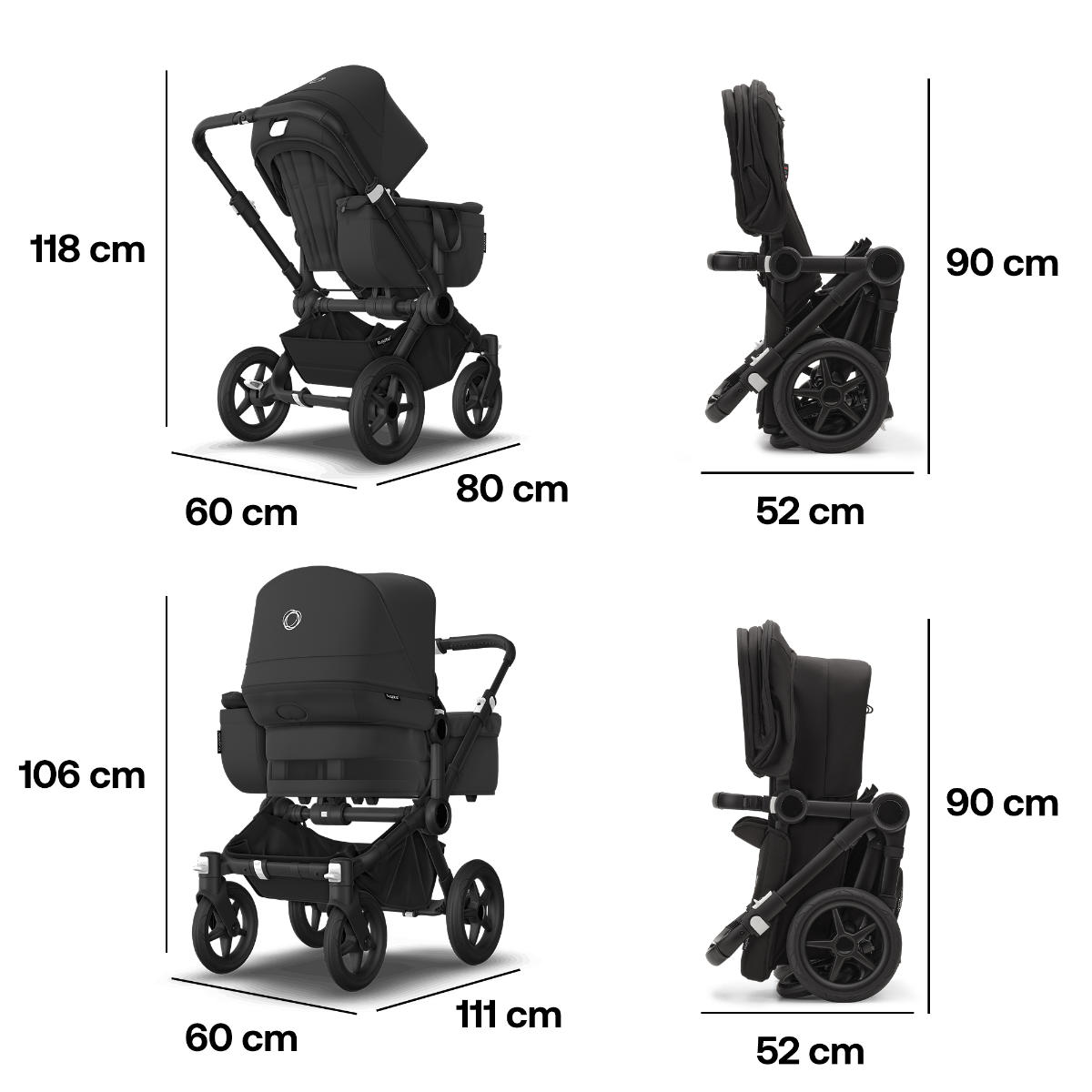 Bugaboo Donkey 5 Mono Kinderwagen Set 3 in 1 inkl. Bugaboo Turtle Air