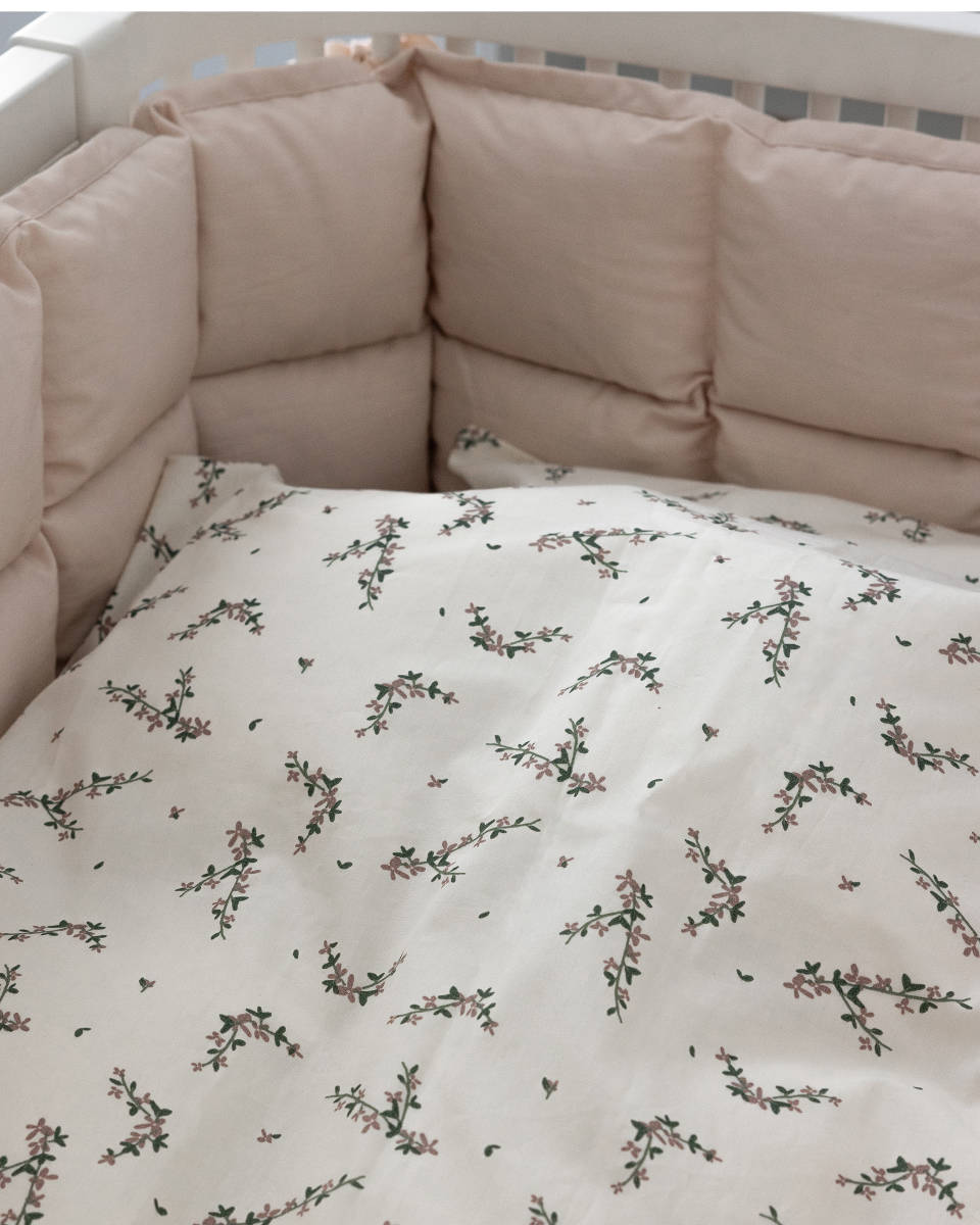 Sebra Bedding for Baby Cot 70 x 100 cm, Powder Blossom
