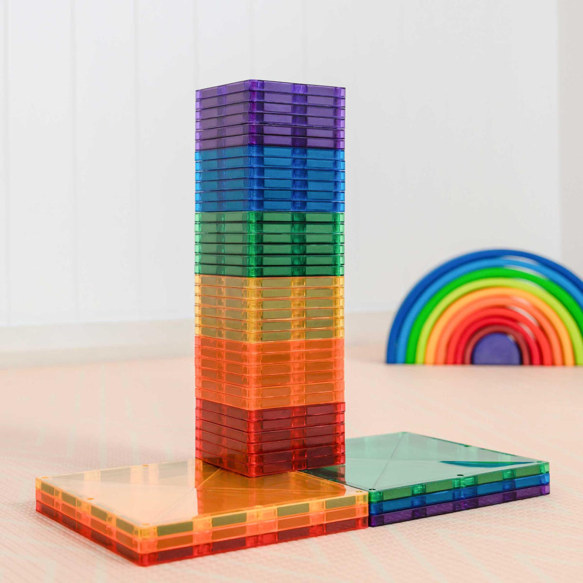 Connetix Magnetbausteine Set - Rainbow Quadrate - 42 Teile