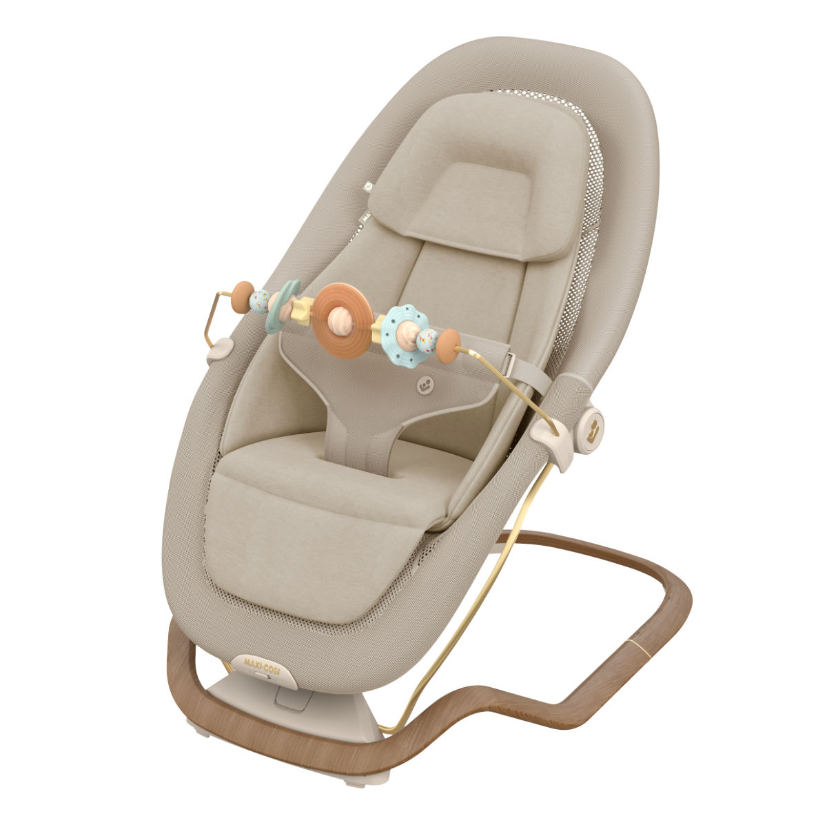 Maxi Cosi Spielbogen für Babywippe Dove Pro in Beige - schräge Ansicht