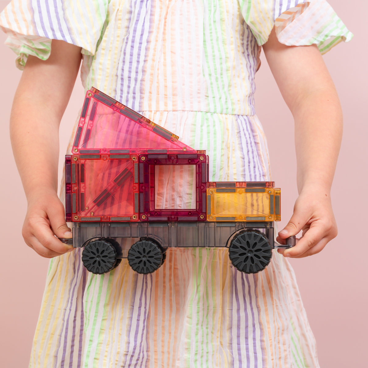 Connetix Magnetic Tiles Pastel Transport Pack – 50 Pieces