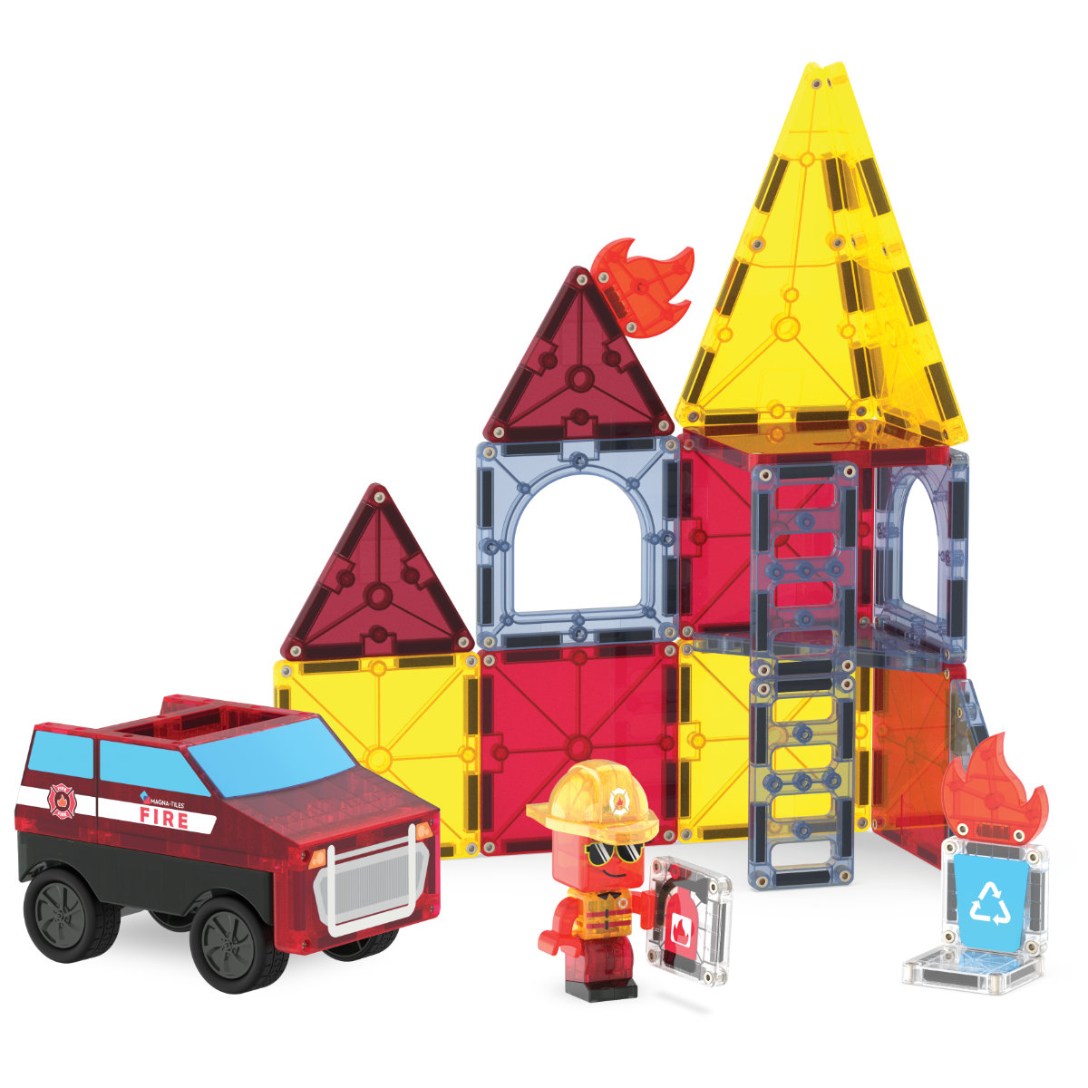 Magna-Tiles Fire Rescue – 27-Piece