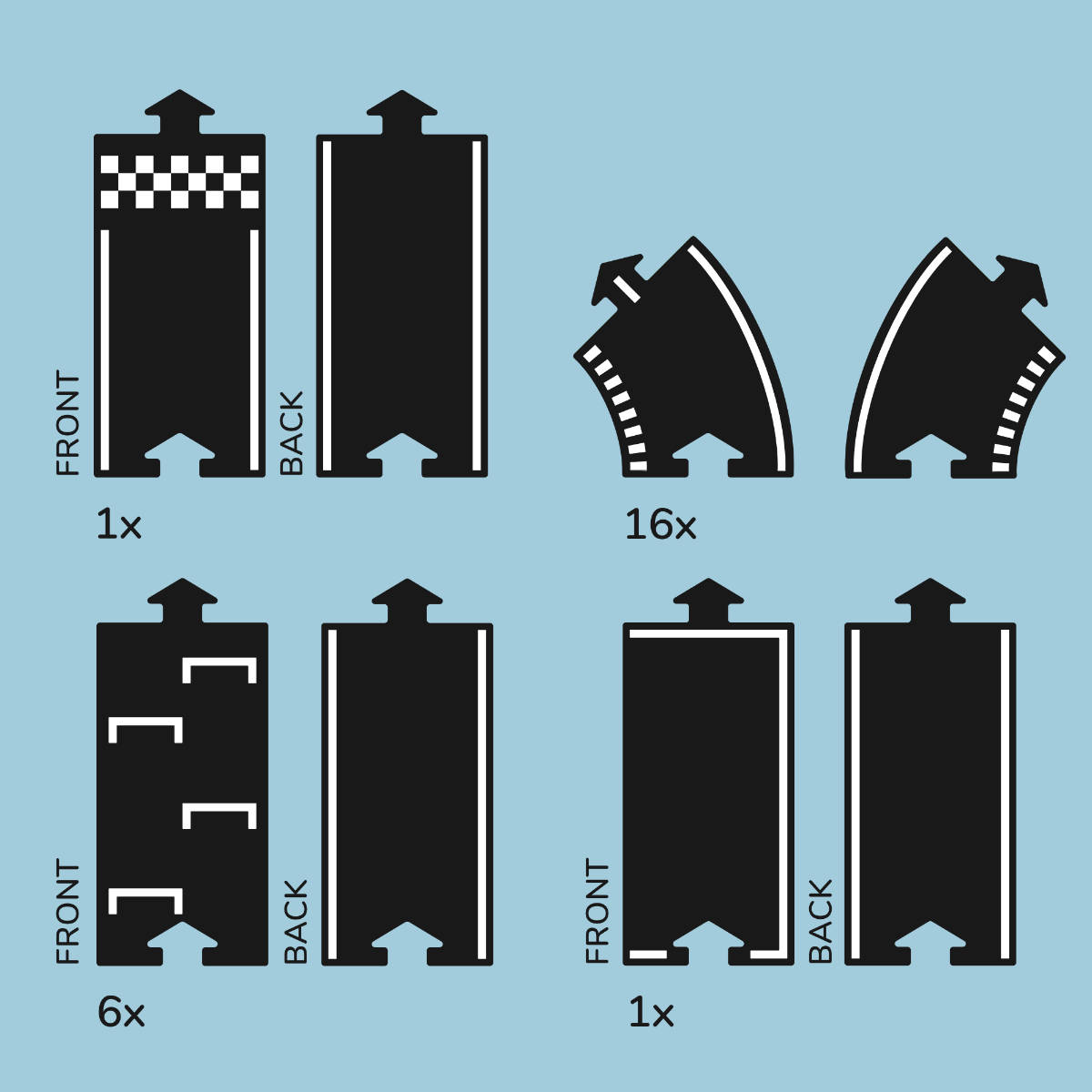 Waytoplay Grand Prix Large Race Track – Flexible Spielstraße für Kinder, 24-teilig