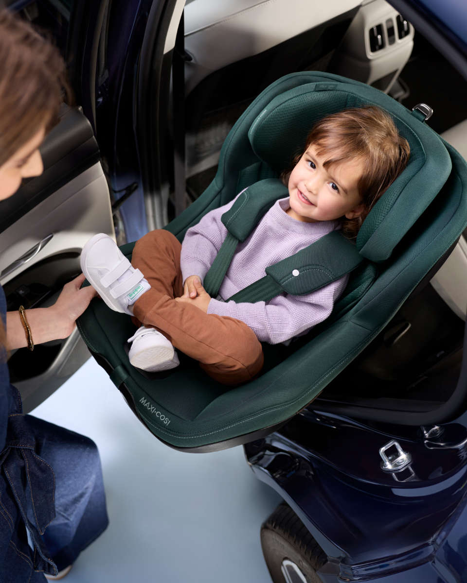 Maxi-Cosi Kindersitz in Grün - Draufsicht
