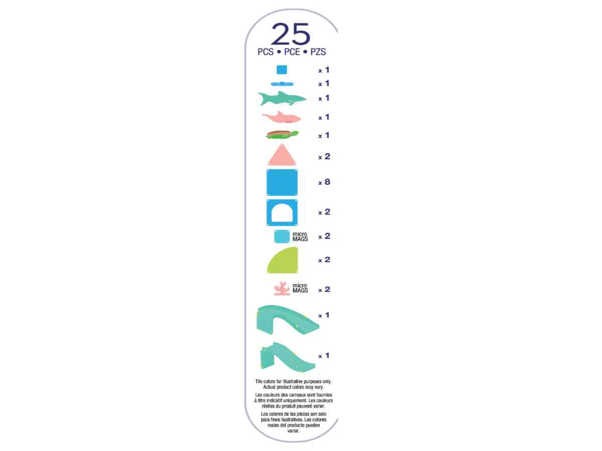 Magna-Tiles Coral Reef 25 Teile bunt - Detailansicht