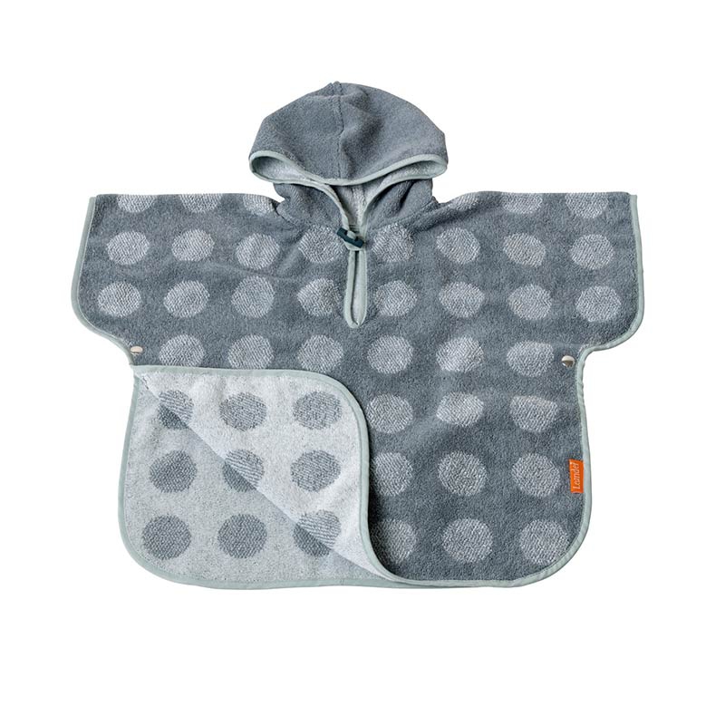 Leander Matty Poncho 60x100 in Grau - Draufsicht
