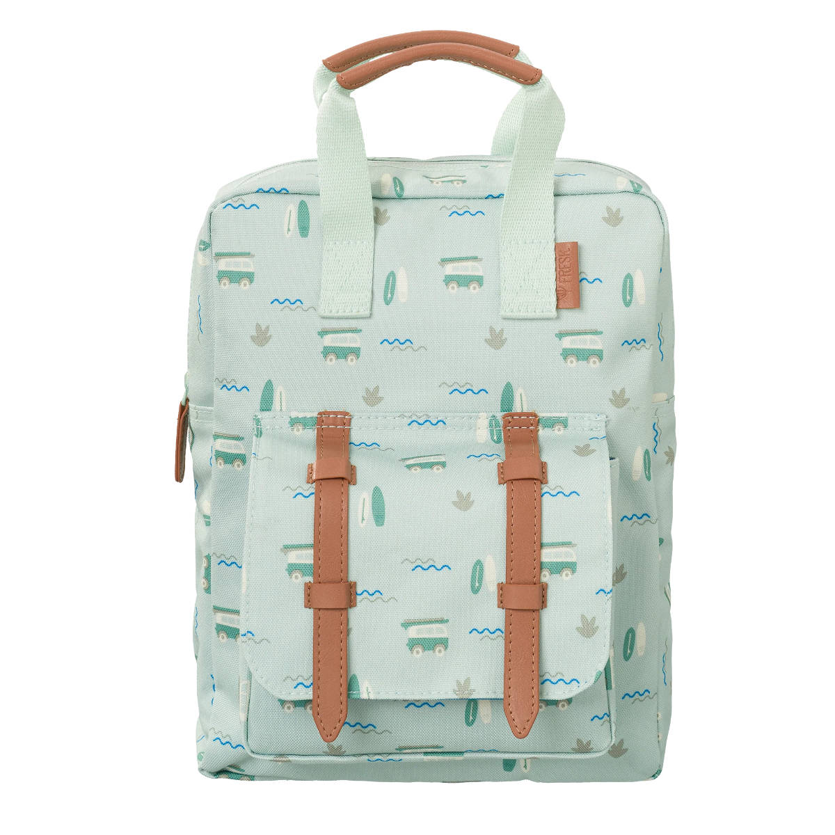 Fresk Kid's Printed Backpack in Mintgrün - Vorderansicht