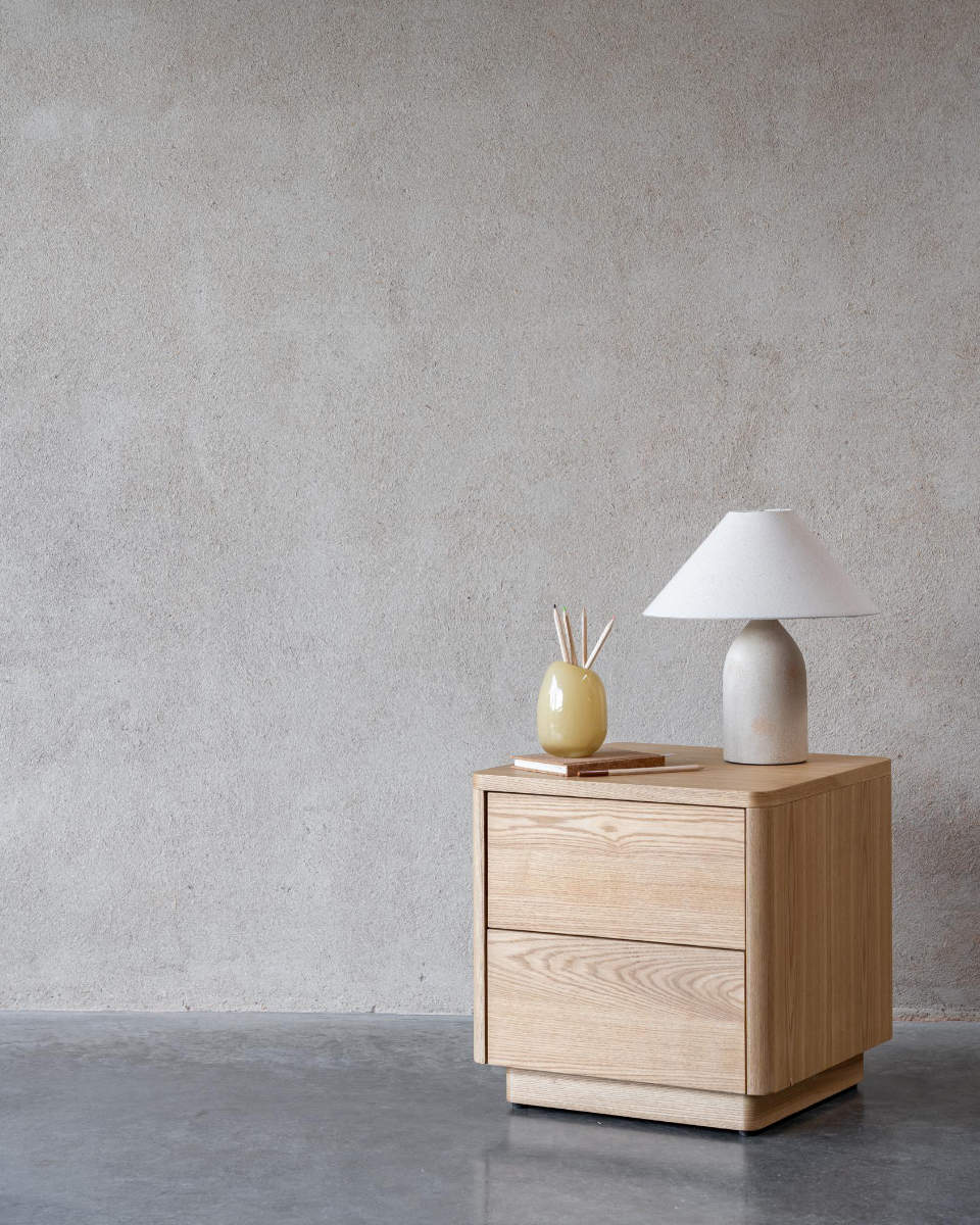 Quax Nachtkästchen mit 2 Schubladen, Natural Ash