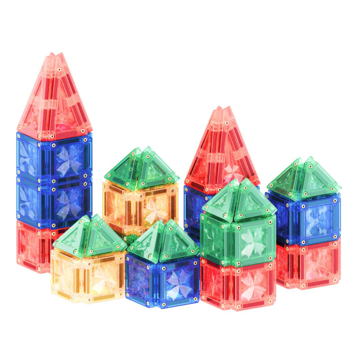 Cleverclixx Mini Tiles Pack Intense – 28 Teile Magnetbausteine
