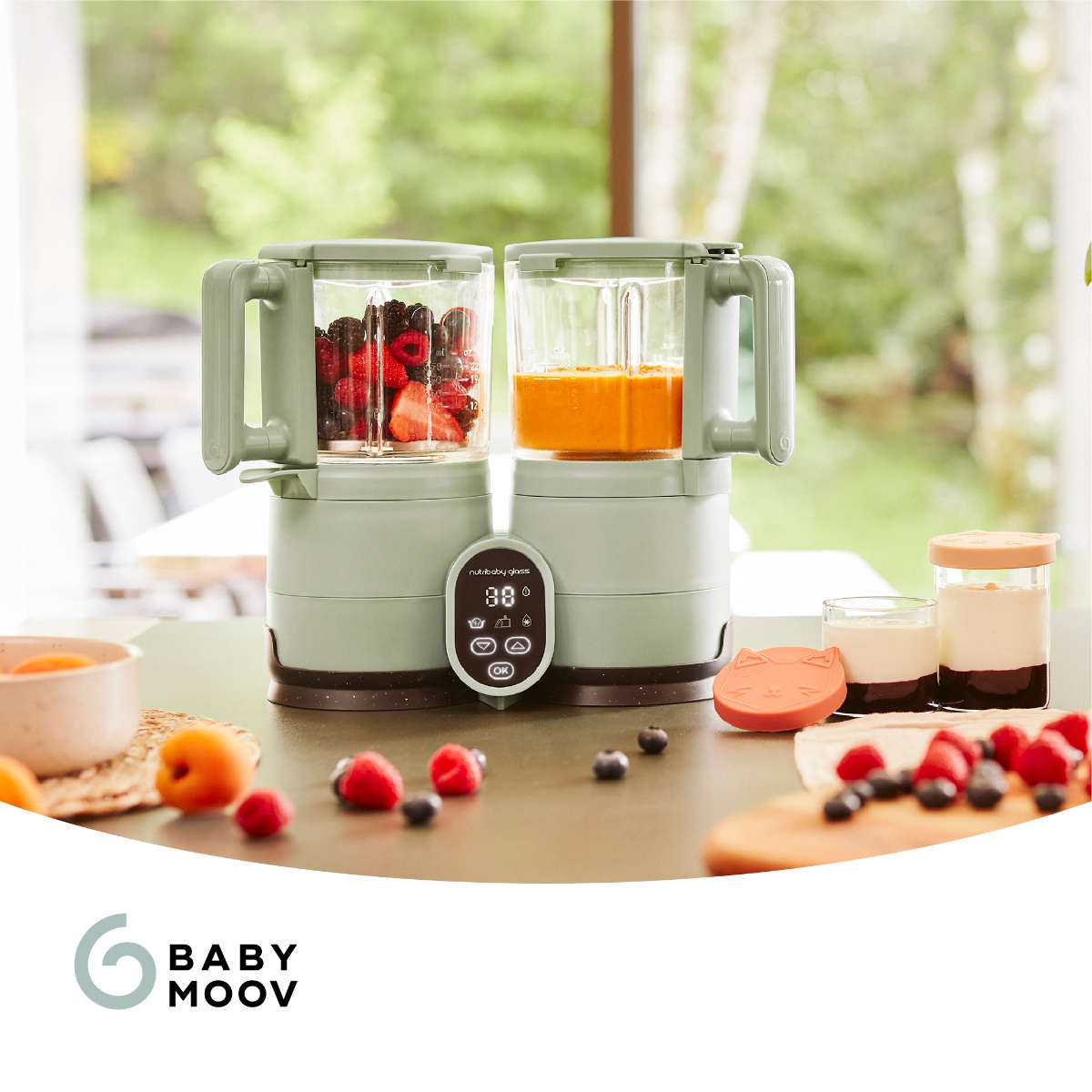 Babymoov Nutribaby Glass 4-in-1 Baby Food Processor