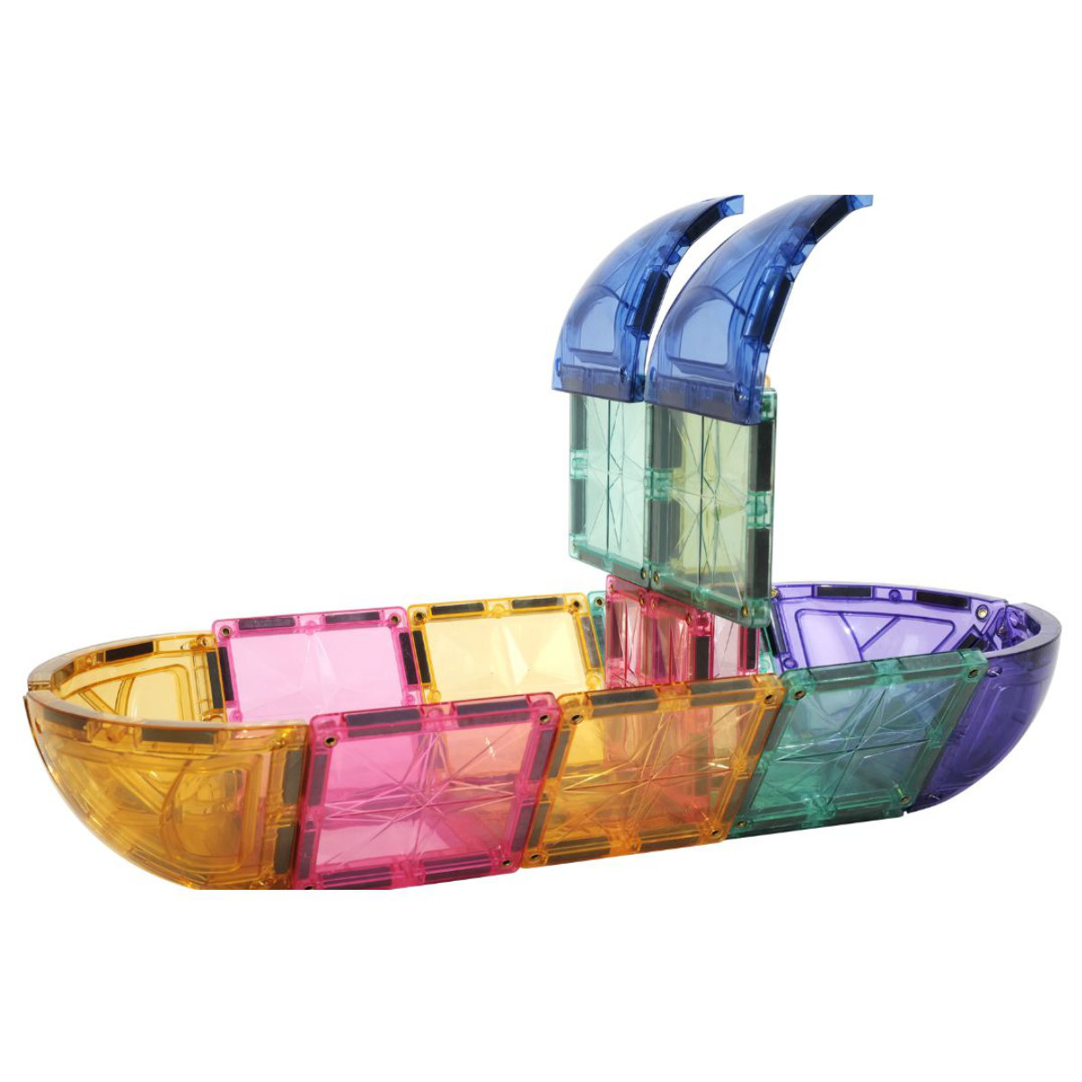 Cleverclixx Small Curved Pack Pastell – 34 Teile Magnetbausteine