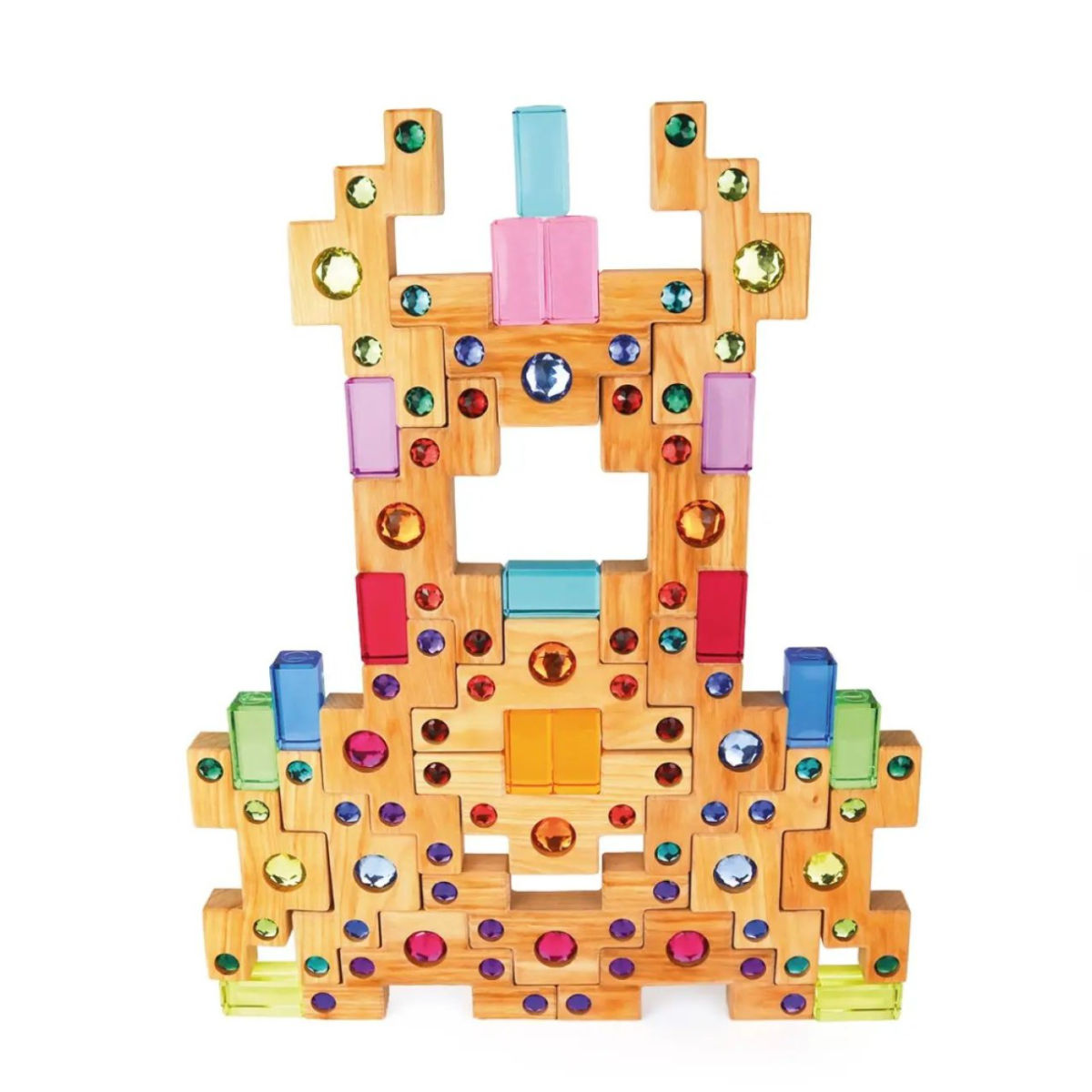 Bauspiel Kleurentrap met Lichtblokken 0296 bunte Vorderansicht