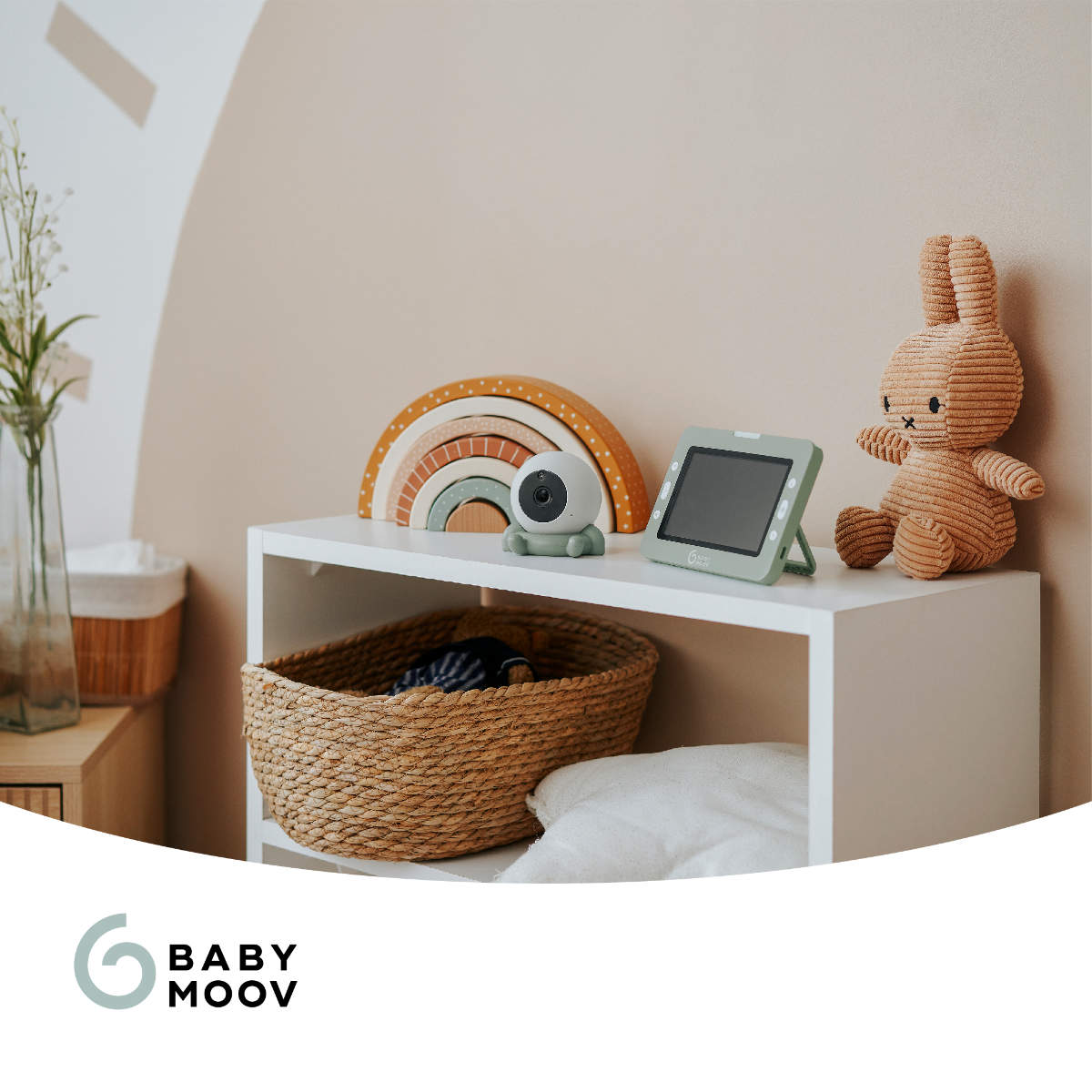 Babymoov Babyphone mit Kamera YOO Go+ HD in Grün - Seitenansicht