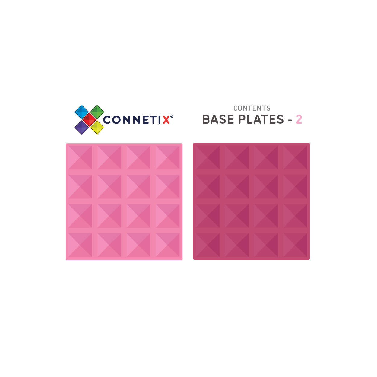 Connetix Magnetspielzeug Basisplatten | 2 Teile