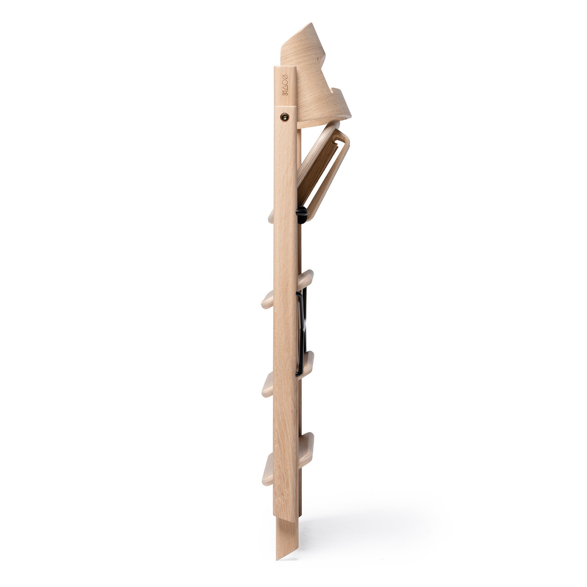 Wooden coat rack in Beige - Seitenansicht