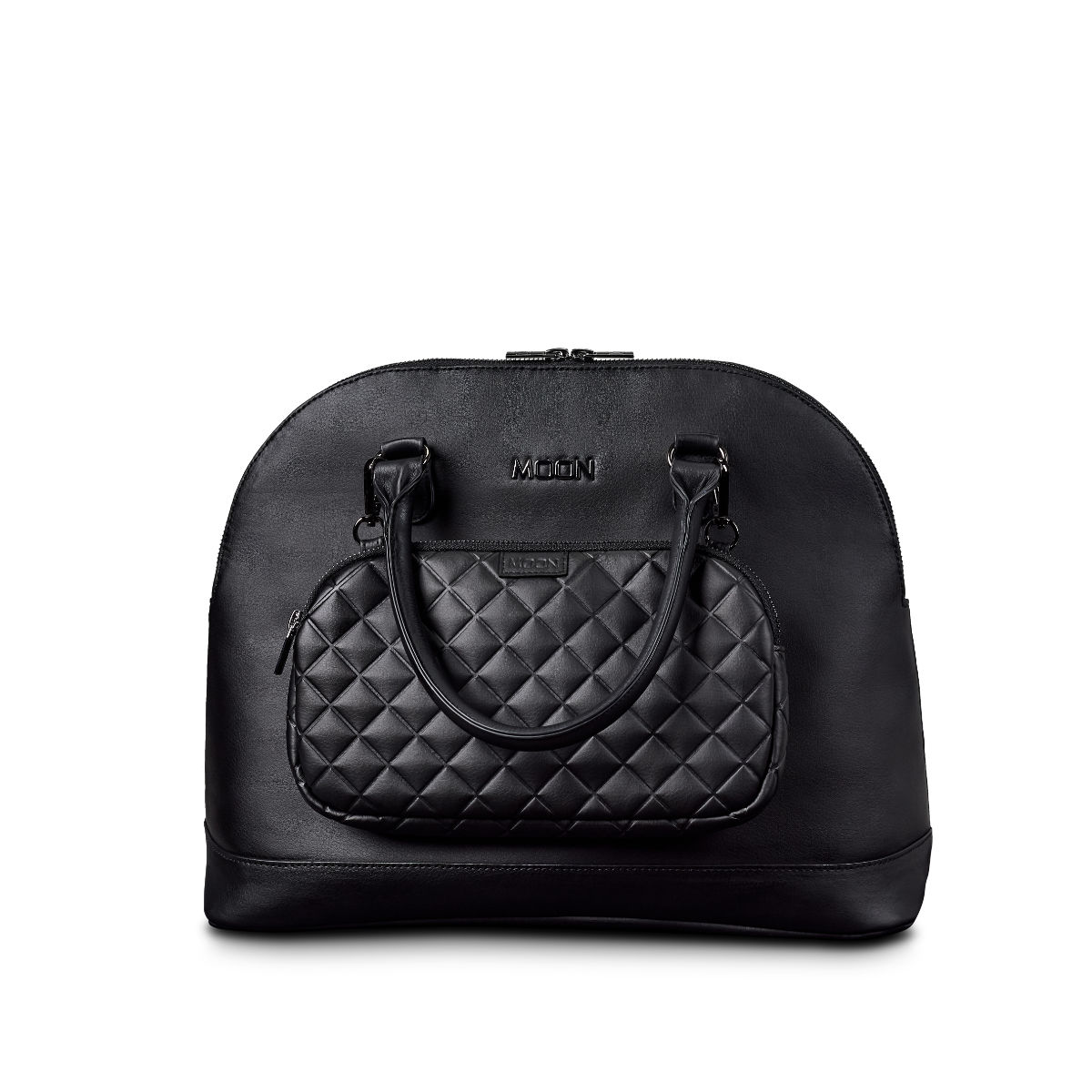 Moon Wickeltasche inkl. Clutch Schwarz Vorderansicht