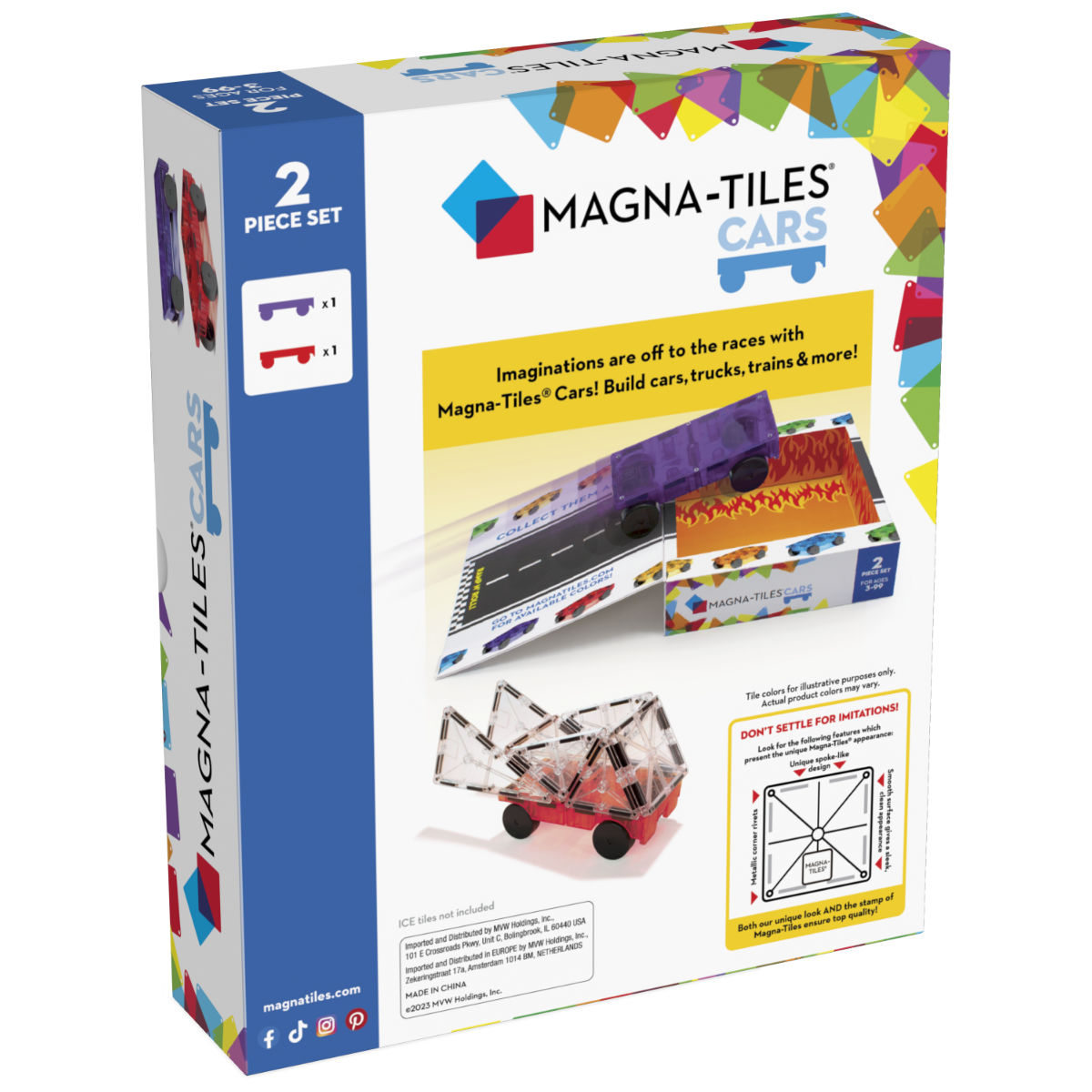 Magna-Tiles Cars – 2 Cars