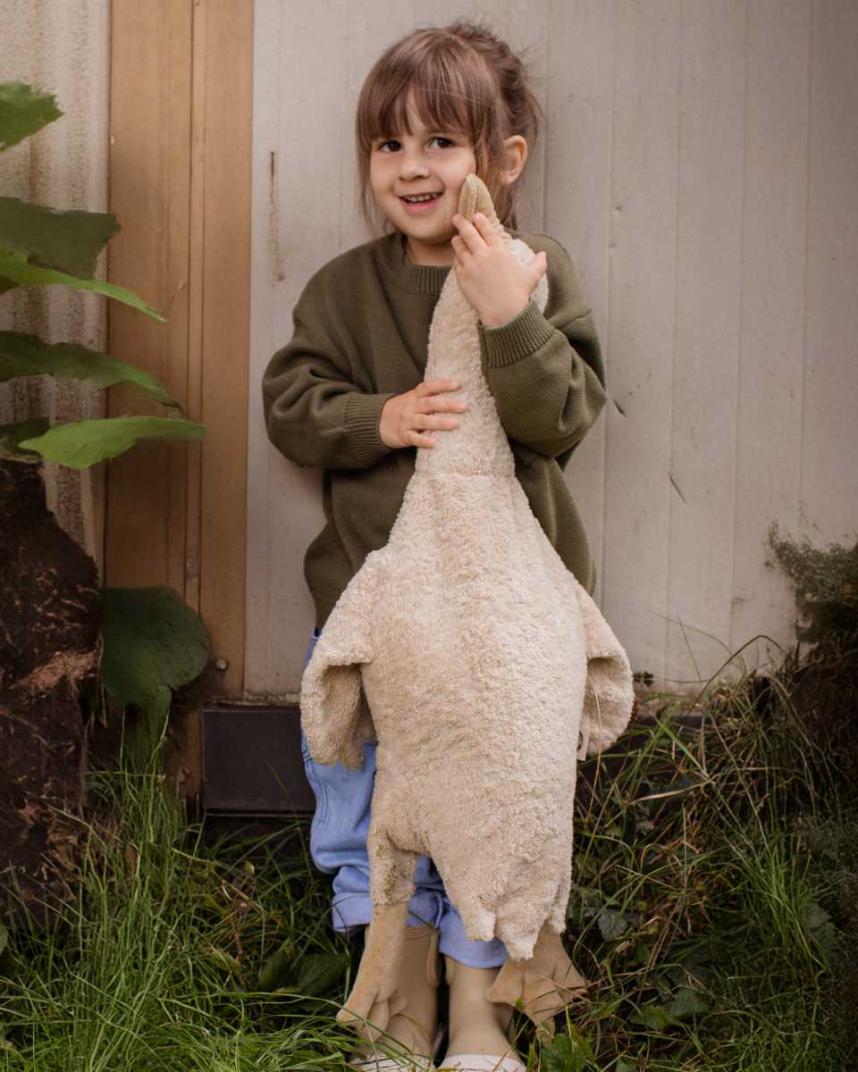 Senger Naturwelt Large Goose – Soft Toy & Heat Pad, 80 cm