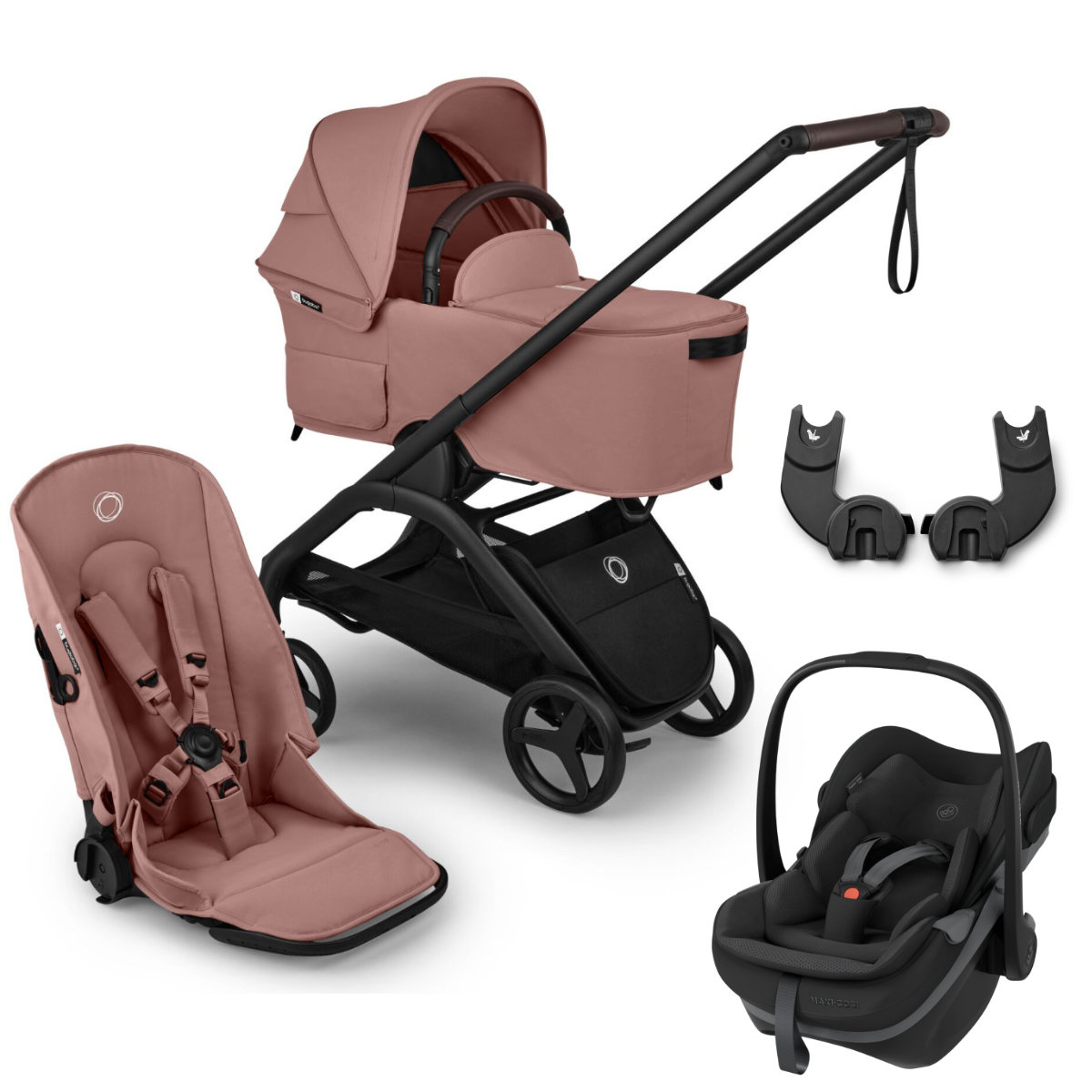 Bugaboo Dragonfly Plus Kinderwagen Set 3 in 1 inkl. Maxi Cosi Pebble Slide Pro i-Size Babyschale