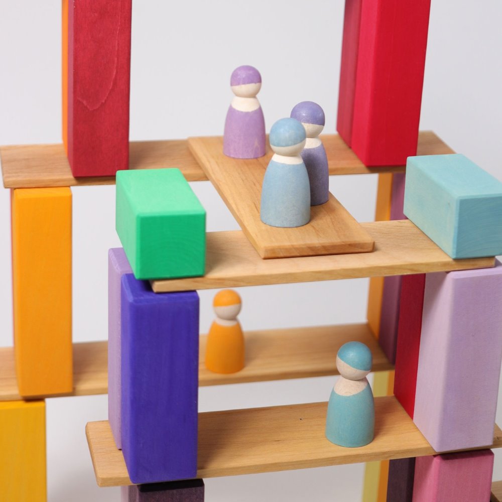 Grimms Wooden Rainbow Friends, 12 Pieces
