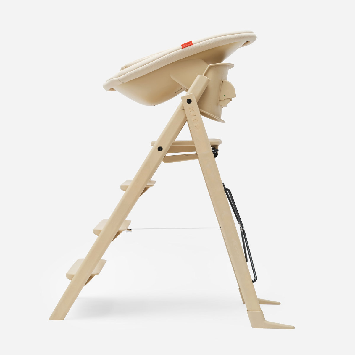 Kaos Kinderhochstuhl in Beige - Seitenansicht