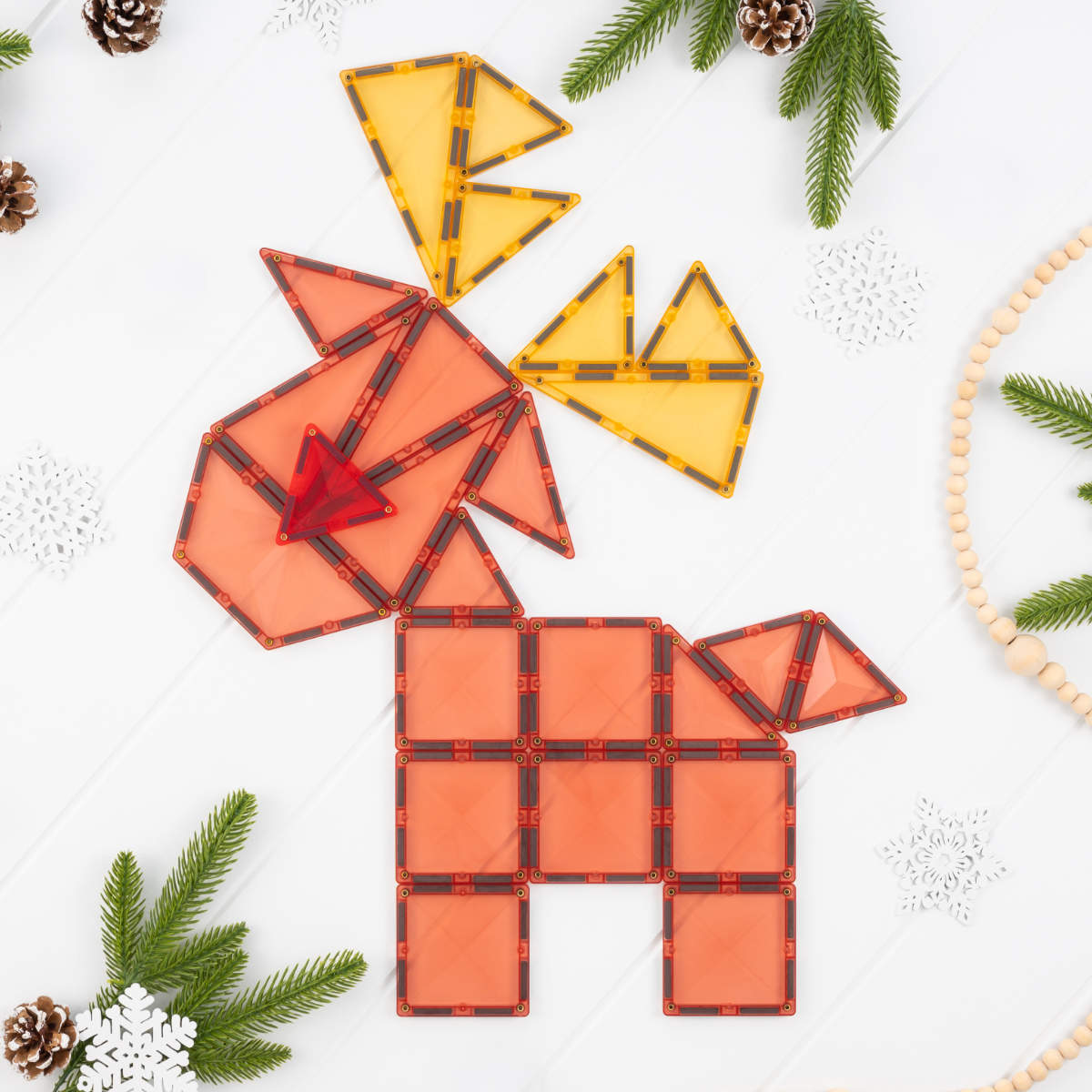 Connetix Magnetic Tiles Christmas Reindeer Set – 25 Pieces