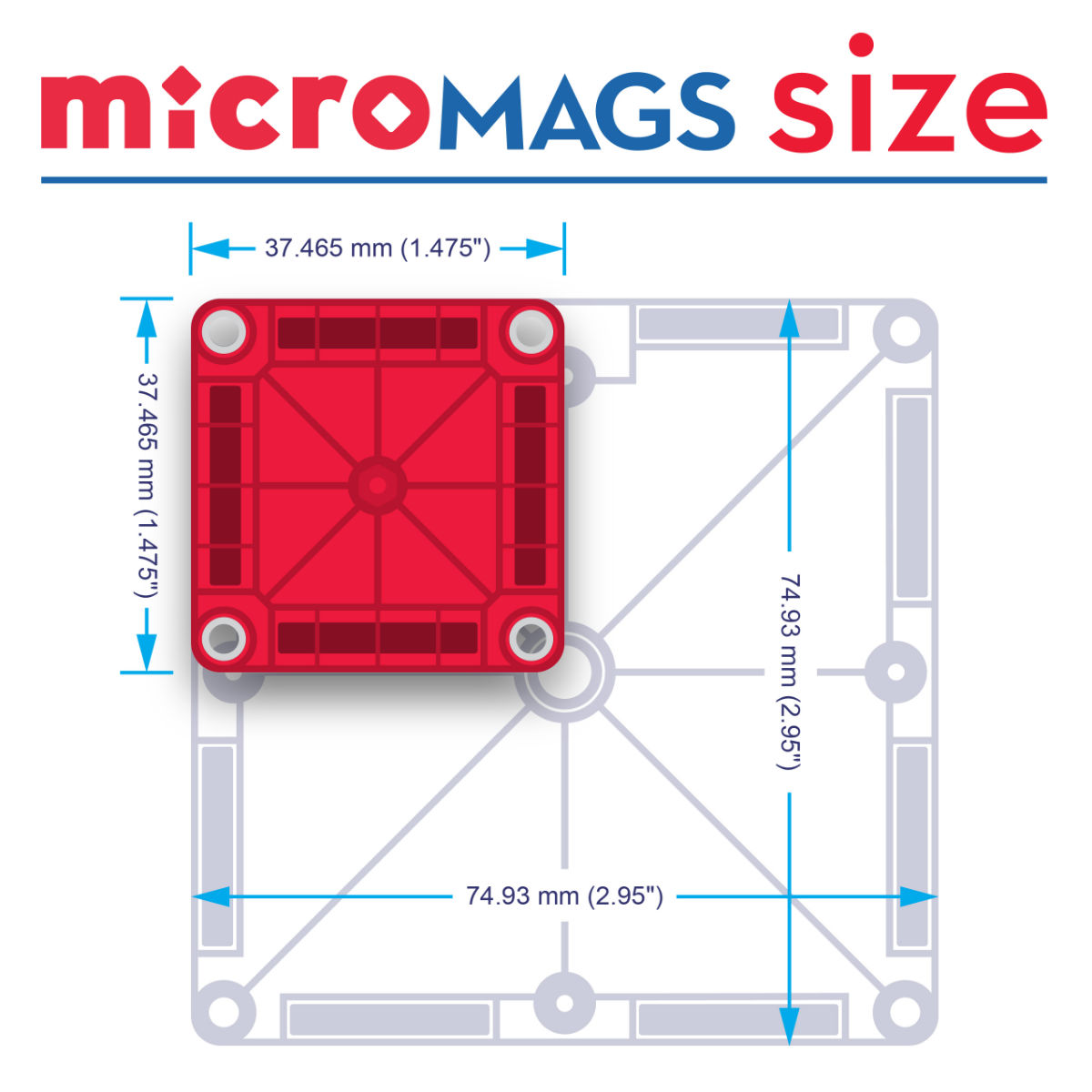 Magna-Tiles microMAGS Travel Set - 26 Pieces