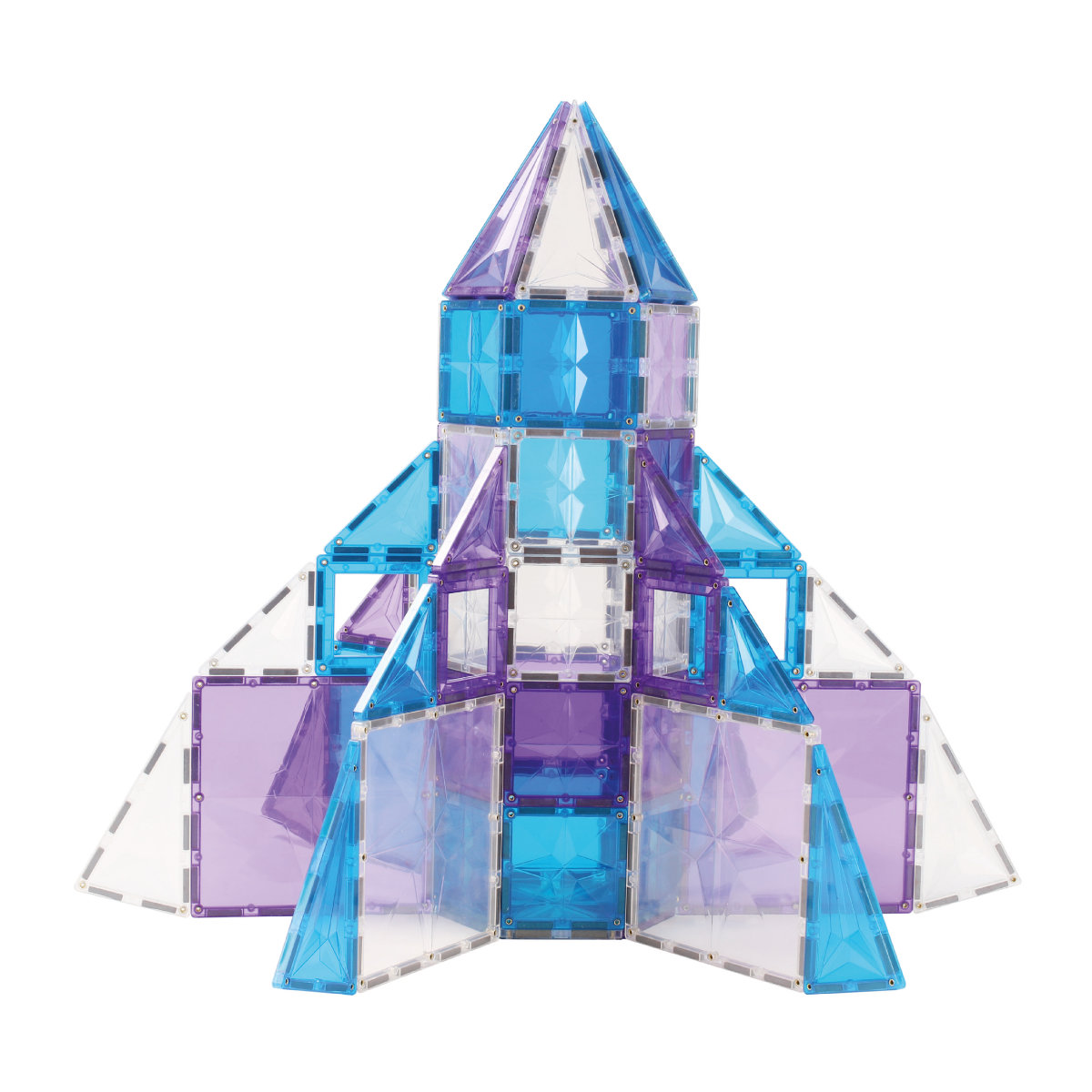Cleverclixx Mega Ice Crystal Set – 180 Magnetic Tiles