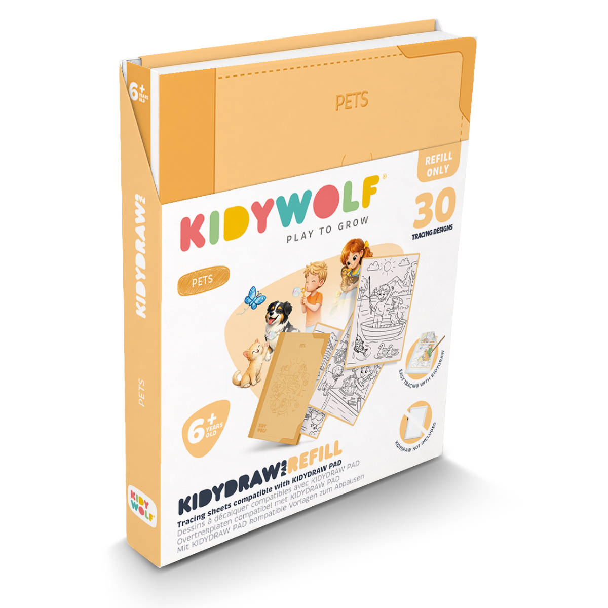 KIDYWOLF KIDYDRAW Nachfüllset in Bunt - schräge Ansicht