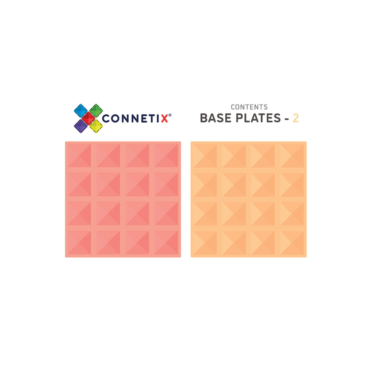 Connetix Magnetspielzeug Basisplatten | 2 Teile