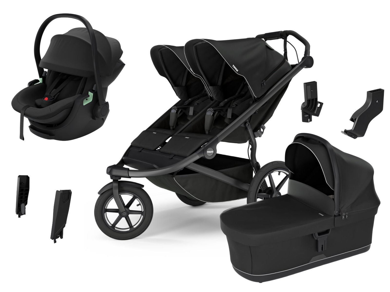 Thule Urban Glide 3 Double Geschwisterwagen Set 5 in 1