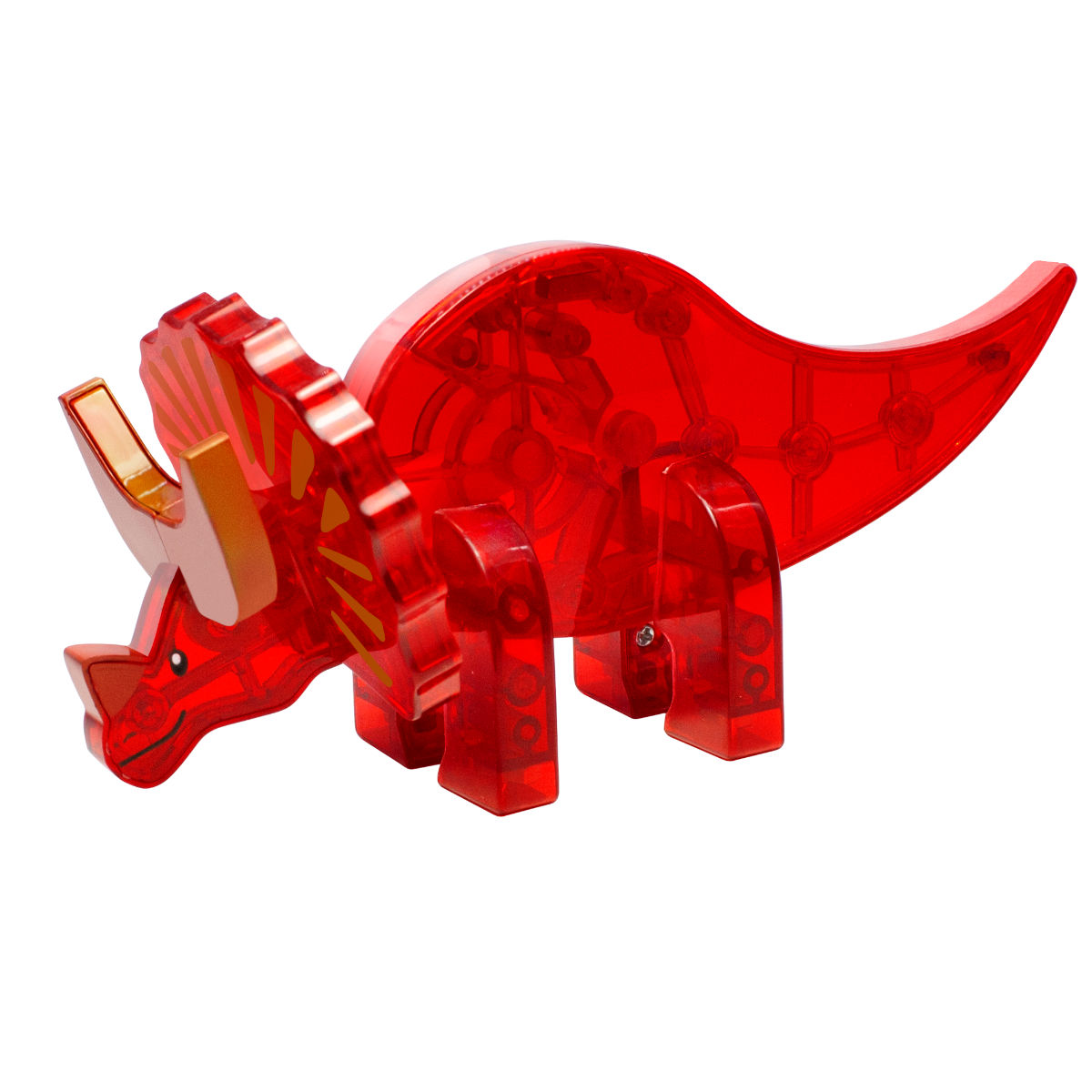 Magna-Tiles Dinosaurier Rot - schräge Ansicht - Artikelnummer 22805