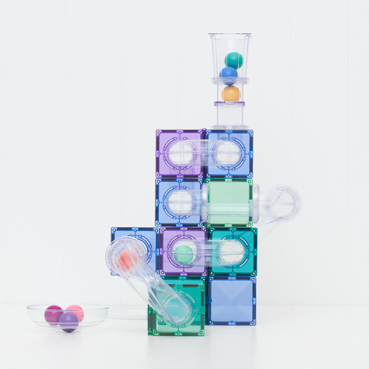 Connetix Magnetbausteine Pastel Mega Ball Run Bundle – 316 Teile