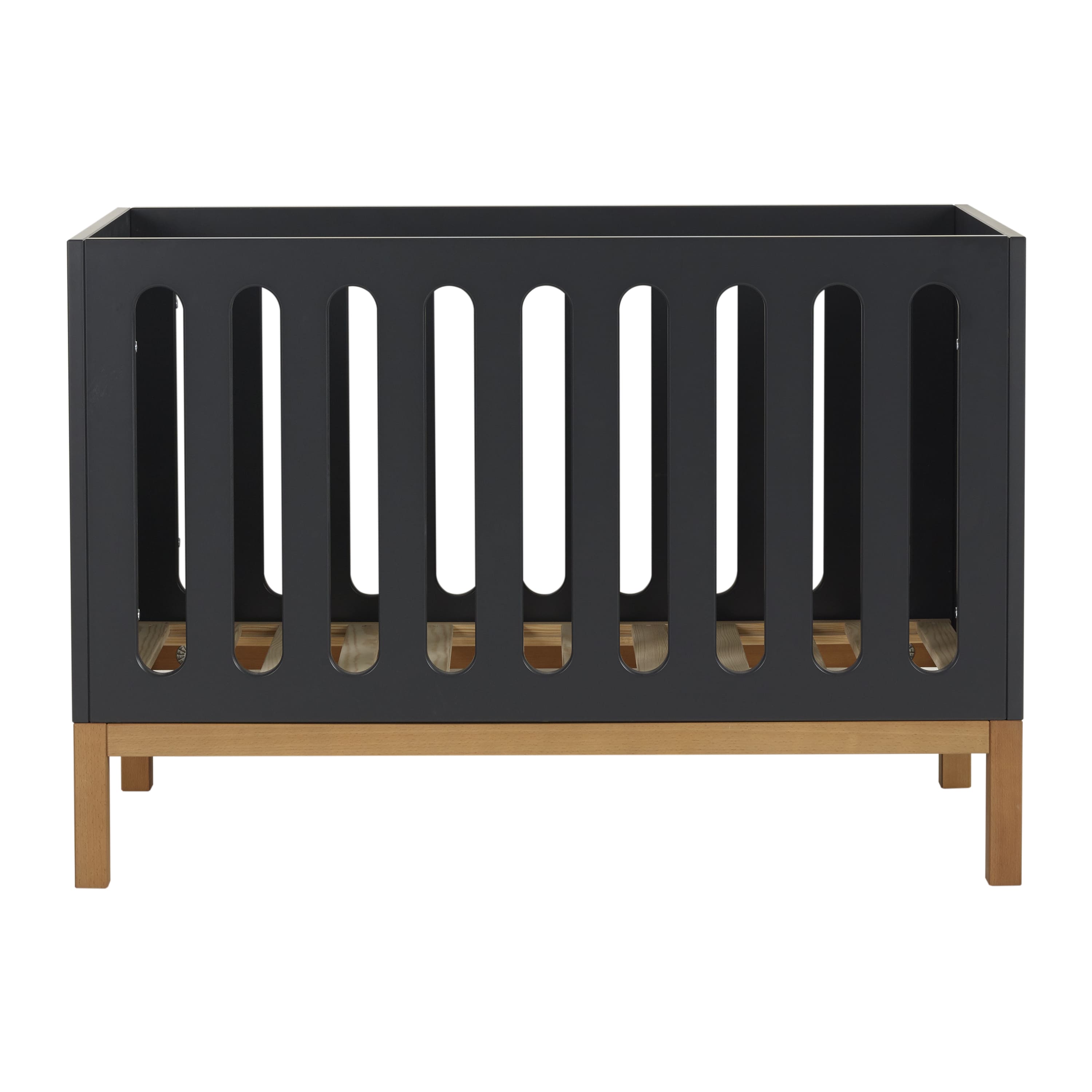 Quax Indigo Babybett 54014716M in Schwarz - Vorderansicht