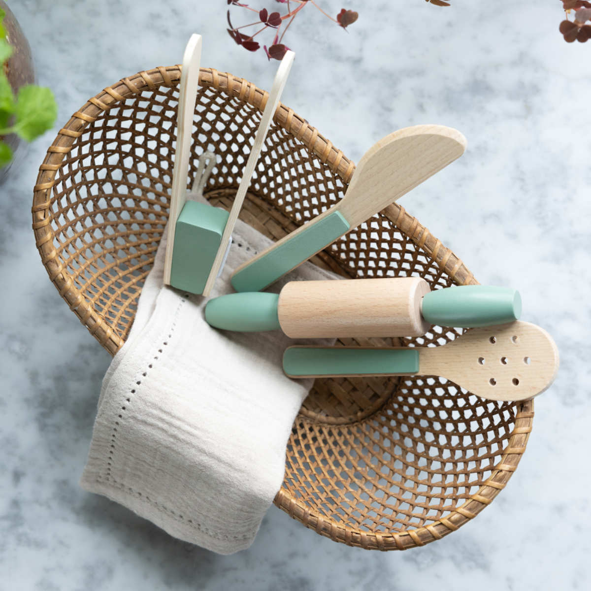 Sebra Wooden Kitchen Utensils Set, 100% FSC