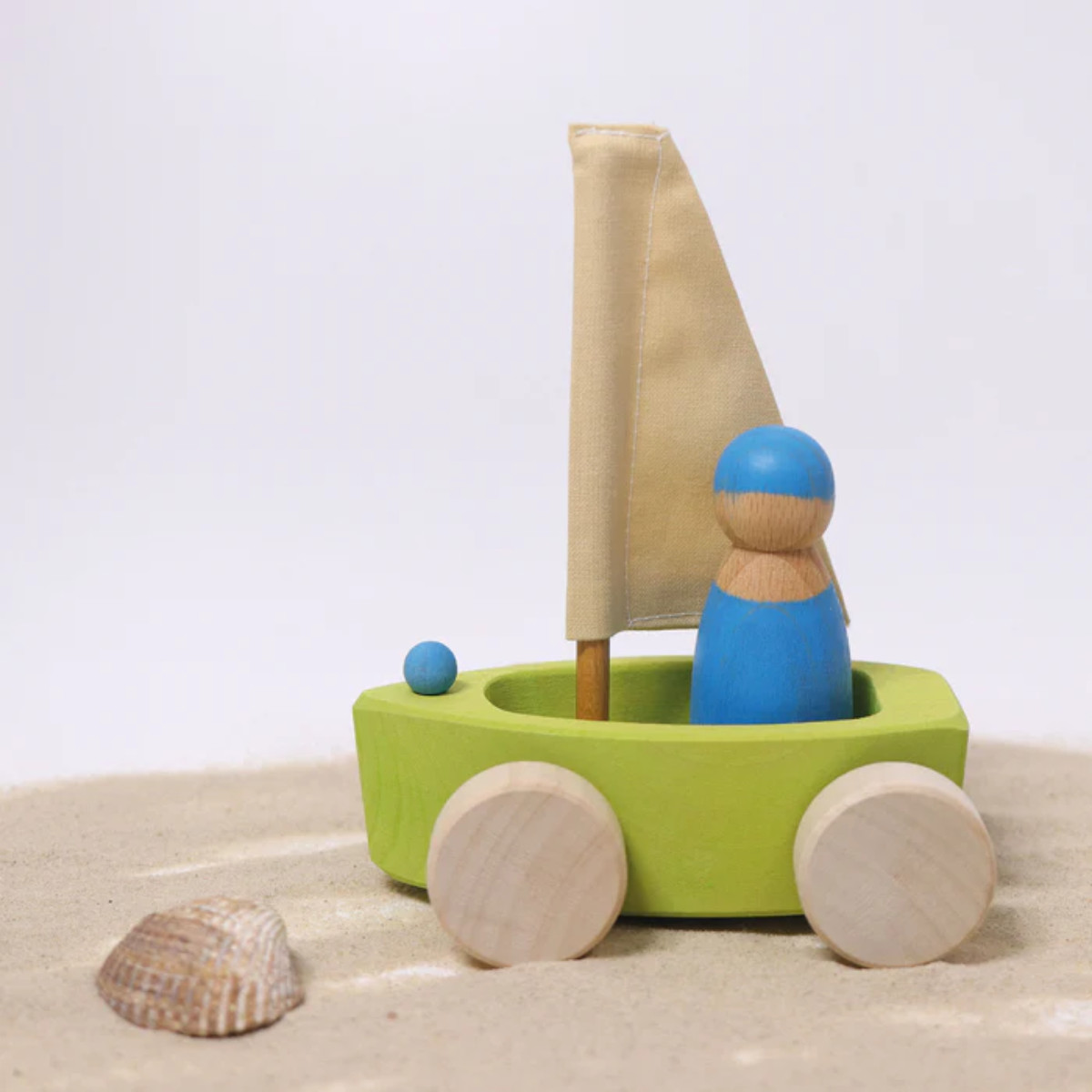 Grimm’s Small Wooden Sailboats with Figures