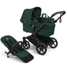 Cybex Priam Kinderwagen in Dunkelgrün - schräge Ansicht