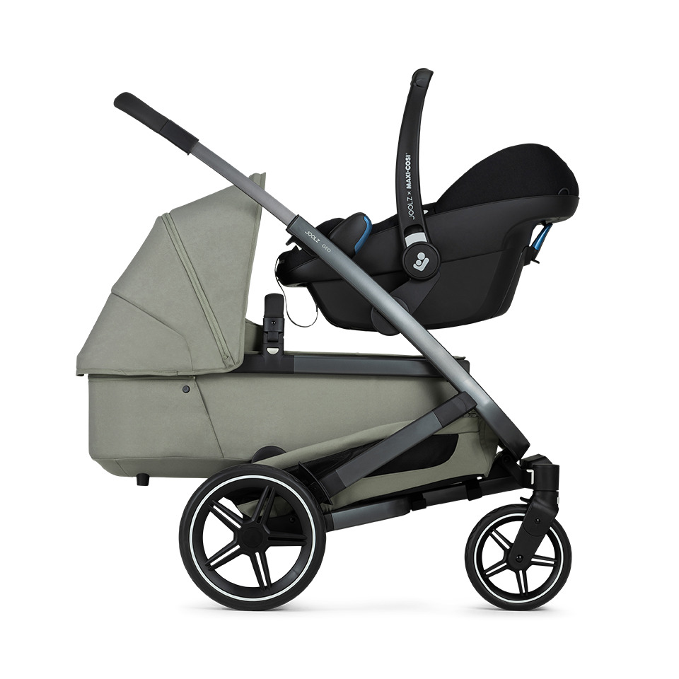 Joolz Geo 3/5 Autositzadapter oben in Schwarz - Seitenansicht