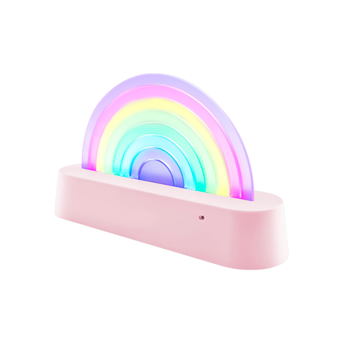 Lalarma Tanzende Regenbogen-Lampe in Rosa - schräge Ansicht