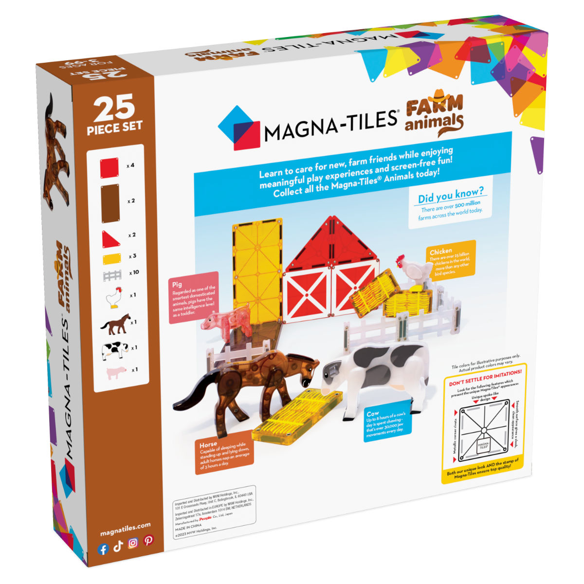 Magna-Tiles Farm Animals – 25 Pieces