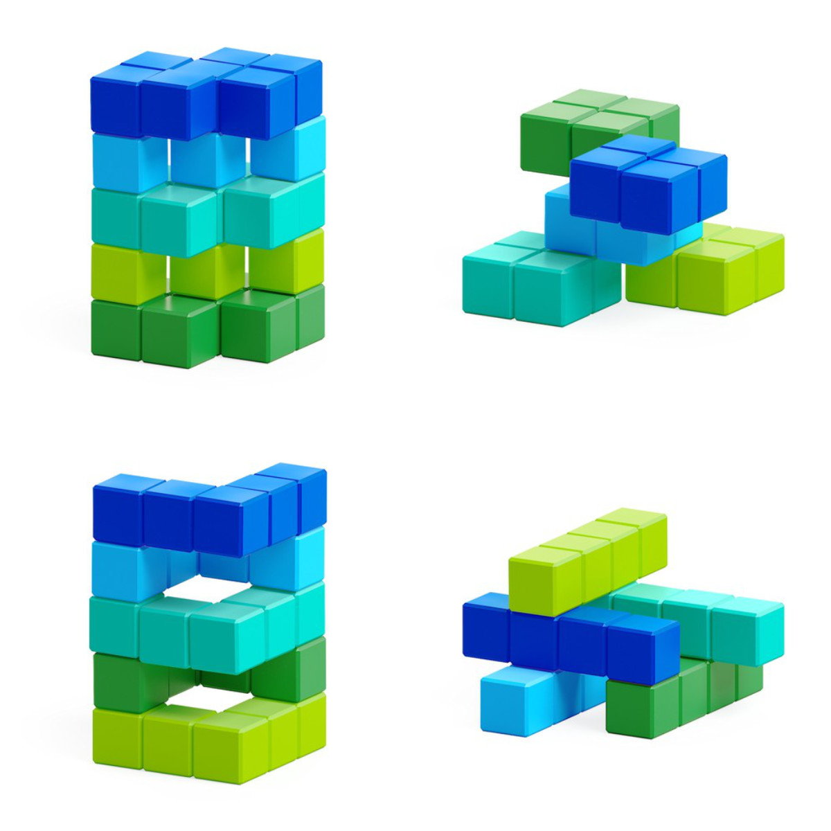 PIXIO Magnetic Building Blocks Abstract Amphibio 60 pcs