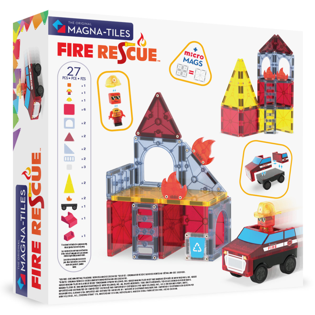 Magna-Tiles Fire Rescue – 27-Piece