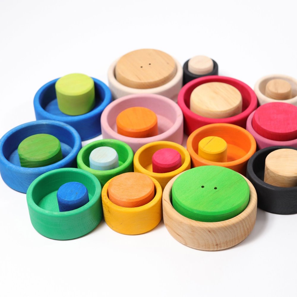 Grimms Colorful Wooden Bowl Set