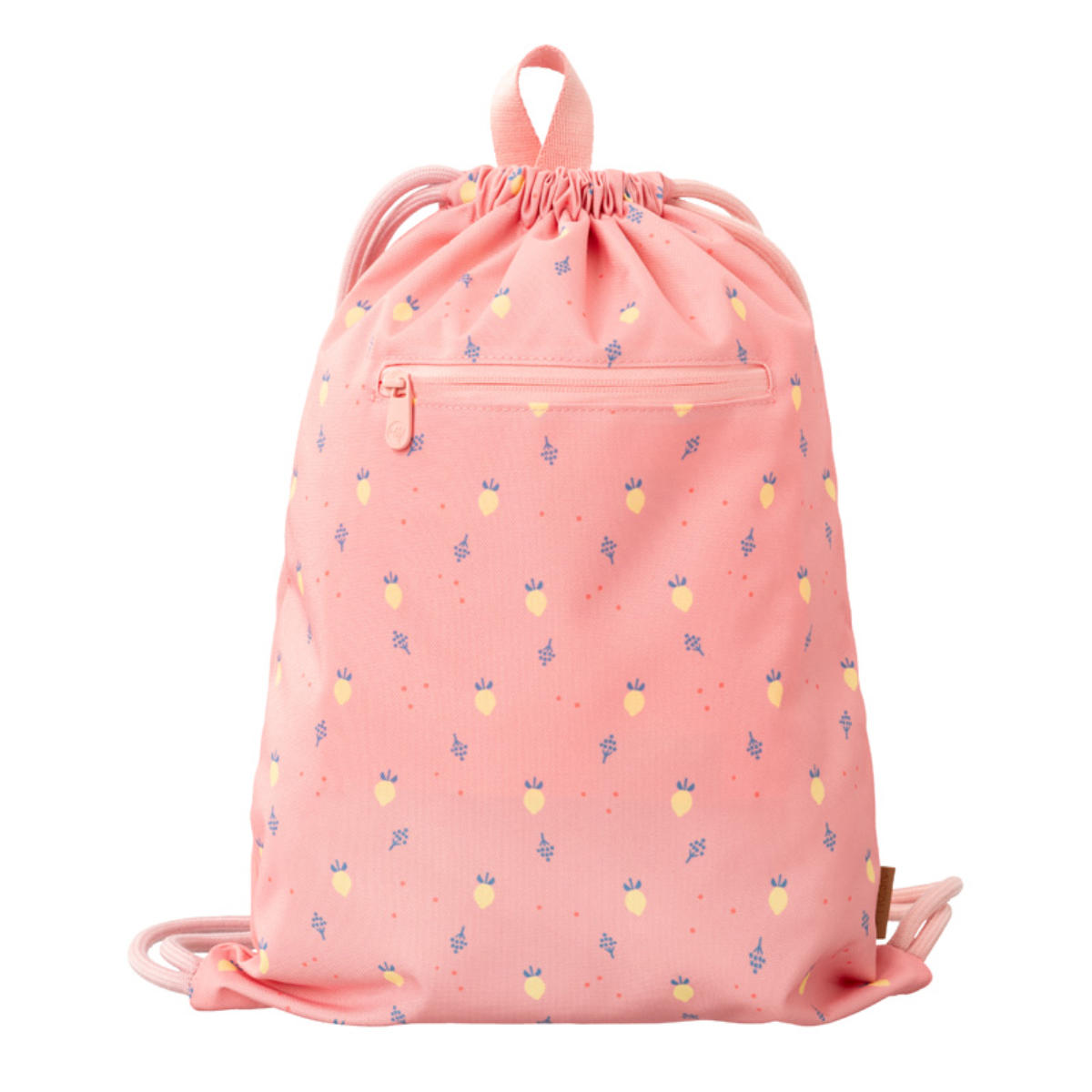 Rosa Rucksack mit Muster - Vorderansicht