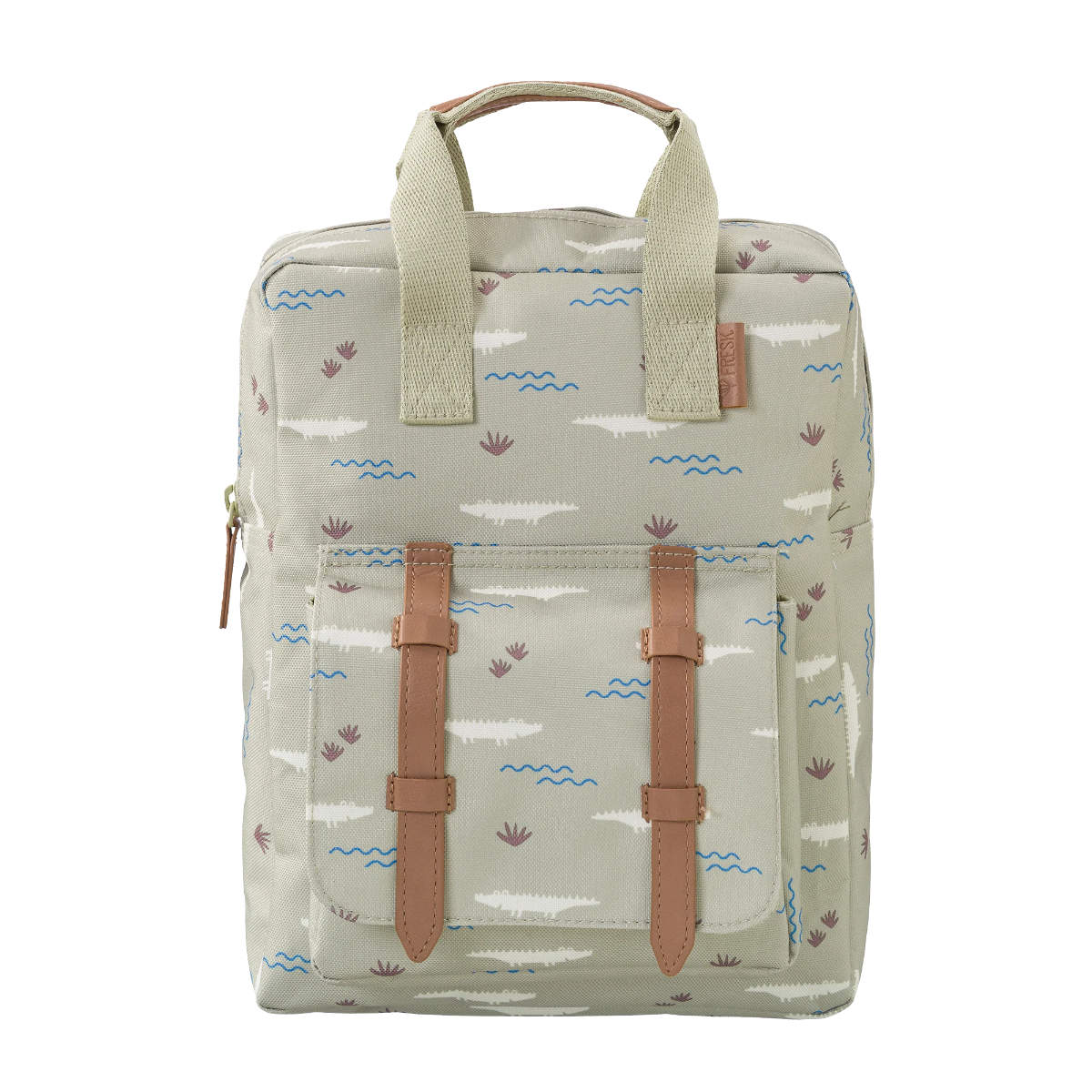 Fresk Rucksack in Beige mit Muster - Vorderansicht