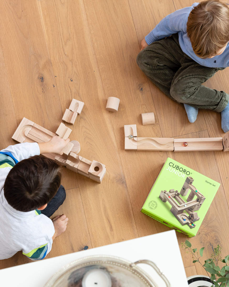 CUBORO Kugelbahn JUNIOR das Starter Set, 40-teilig