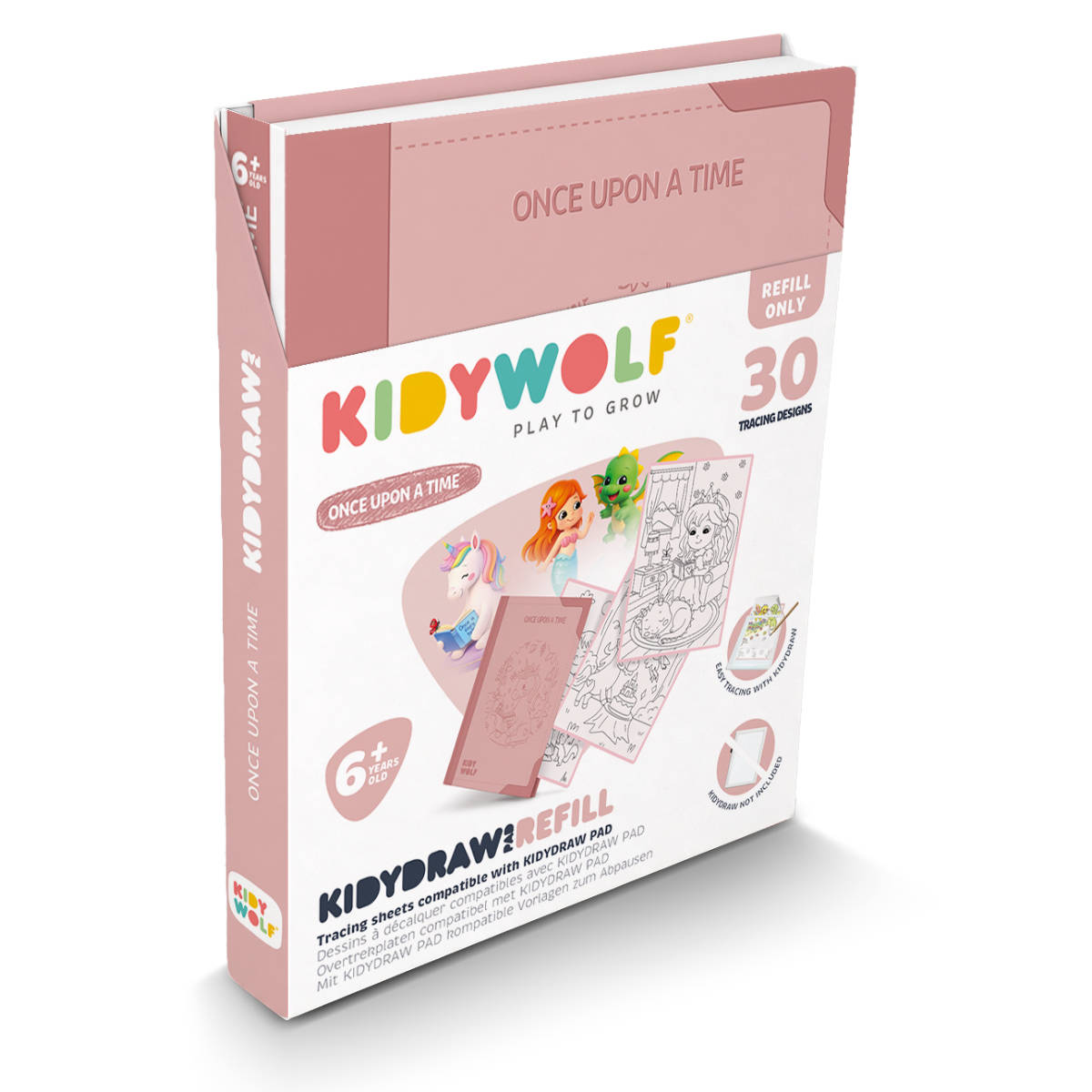 Kidywolf KidyDraw Refill Once Upon a Time in Rosa - schräge Ansicht